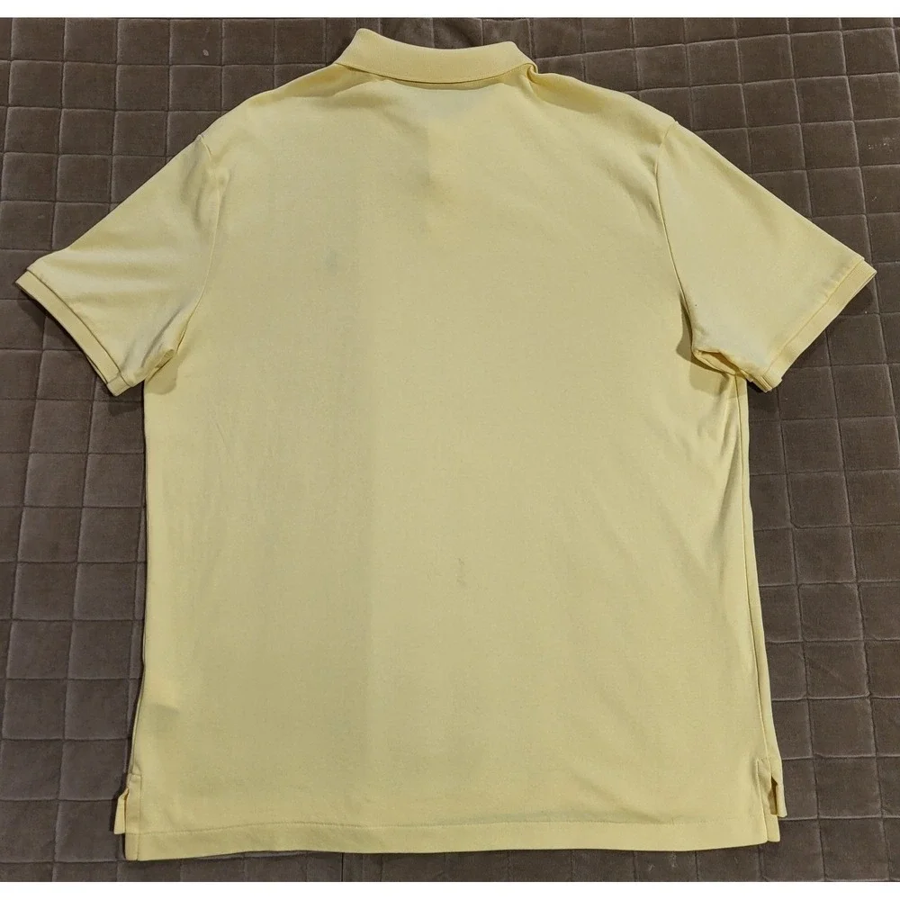 Polo Ralph Lauren Polo Shirt Mens Large Classic Fit Neon Yellow Short Sleeve